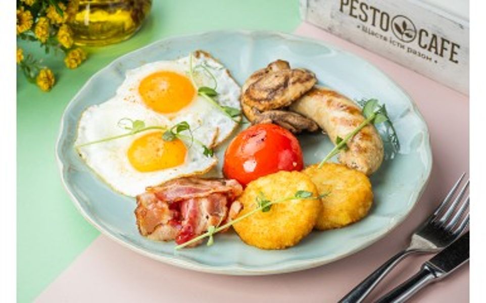 Фото Англійський сніданок в Pesto Cafe