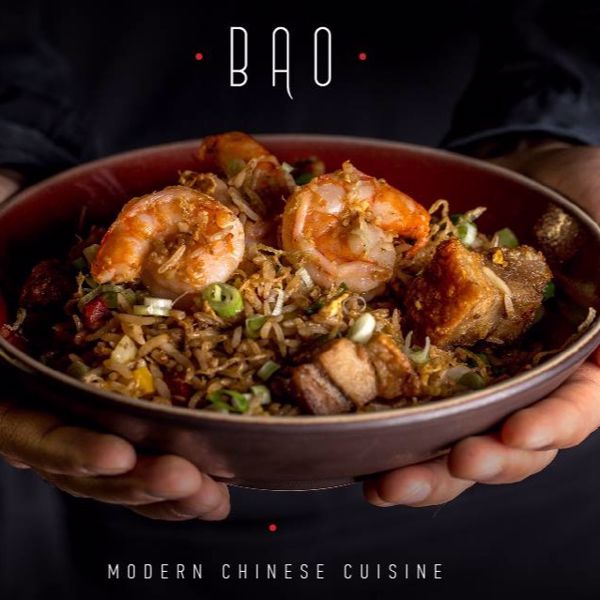 Фото Сингапурський Смажений Рис Зі Свининою - Барбекю Та Креветками у BAO